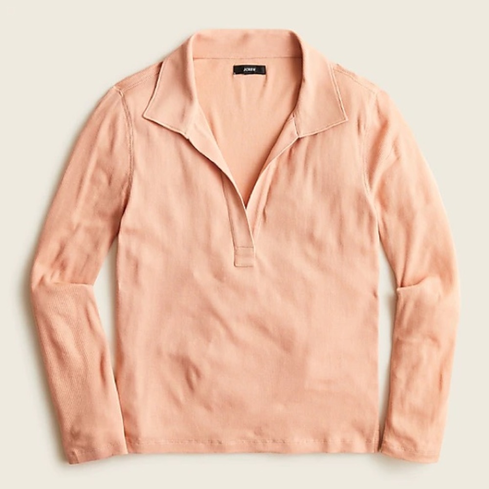 NWT J. Crew Ribbed Polo T-shirt
